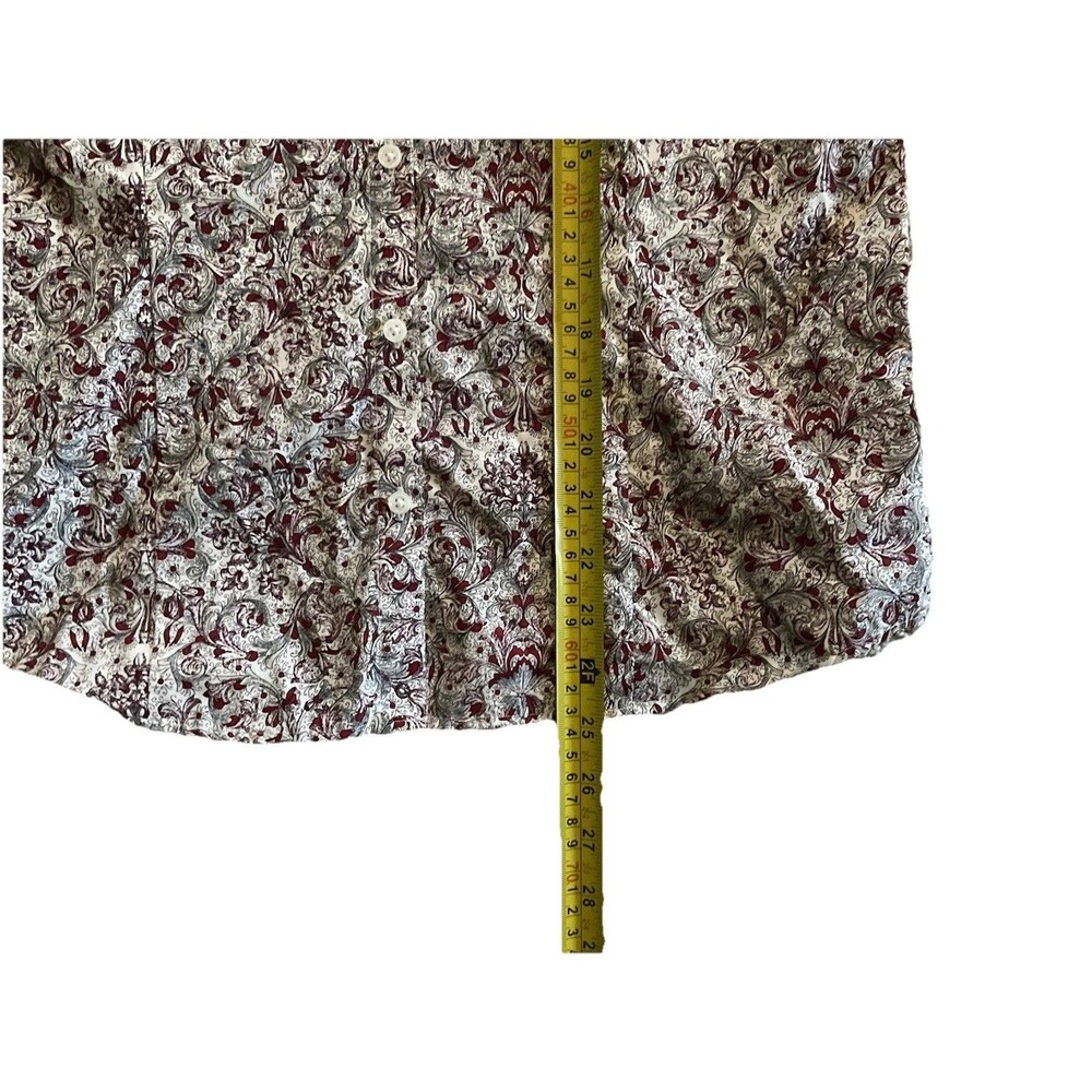 Eddie Bauer Shirt Women’s Paisley Wrinkle Resistant Button Up Medium - Picture 2 of 5